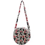Cute Christmas Seamless Pattern Vector Crossbody Circle Bag