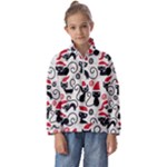 Cute Christmas Seamless Pattern Vector Kids  Half Zip Hoodie