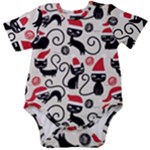Cute Christmas Seamless Pattern Vector Baby Short Sleeve Bodysuit