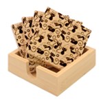Cute Christmas Seamless Pattern Vector Bamboo Coaster Set
