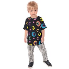 Abstract-background-retro-60s-70s Kids  Raglan Tee