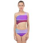 Pattern-banner-set-dot-abstract Spliced Up Two Piece Swimsuit