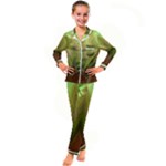 Zig zag chevron classic pattern Kid s Satin Long Sleeve Pajamas Set