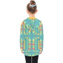 Checkerboard-squares-abstract- Kids  Double Breasted Button Coat View2