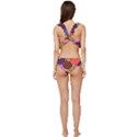 Abstract-circles-background-retro Low Cut Ruffle Edge Bikini Set View4