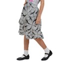 Abstract Seamless Pattern Kids  Ruffle Flared Wrap Midi Skirt View2