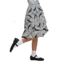 Abstract Seamless Pattern Kids  Ruffle Flared Wrap Midi Skirt View3