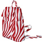 Red Zebra Vibes Animal Print  Buckle Everyday Backpack