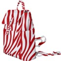 Red Zebra Vibes Animal Print  Buckle Everyday Backpack View1