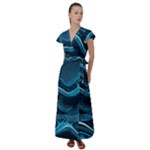 Technology Computer Background (1) Flutter Sleeve Maxi Dress