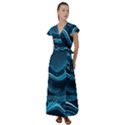 Technology Computer Background (1) Flutter Sleeve Maxi Dress View1