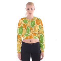 Fruits-orange Cropped Sweatshirt