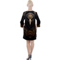 Eagle Ornate Pattern Feather Texture Open Neck Shift Dress View2
