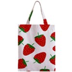 Seamless Pattern Fresh Strawberry Zipper Classic Tote Bag