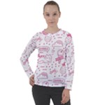Cute-girly-seamless-pattern Women s Long Sleeve Raglan Tee