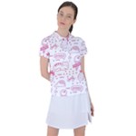 Cute-girly-seamless-pattern Women s Polo Tee