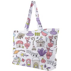 Fantasy-things-doodle-style-vector-illustration Simple Shoulder Bag