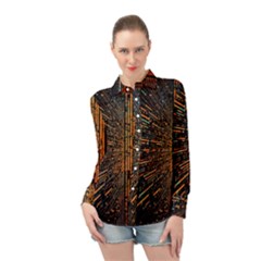Data Abstract Abstract Background Background Long Sleeve Chiffon Shirt