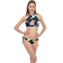 Space seamless pattern Cross Front Halter Bikini Set View1