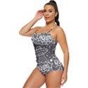 Vector-flat-space-design-background-with-text Retro Full Coverage Swimsuit View2