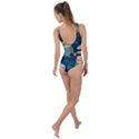 Seamless-pattern-owls-dreaming Side Cut Out Swimsuit View2