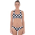 Chess-board-background-design Cross Back Hipster Bikini Set
