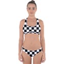 Chess-board-background-design Cross Back Hipster Bikini Set View1