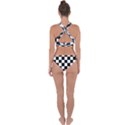 Chess-board-background-design Cross Back Hipster Bikini Set View2