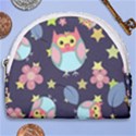Owl-stars-pattern-background Horseshoe Style Canvas Pouch View1