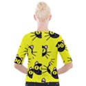 Cats Heads Pattern Design Cropped Button Cardigan View2