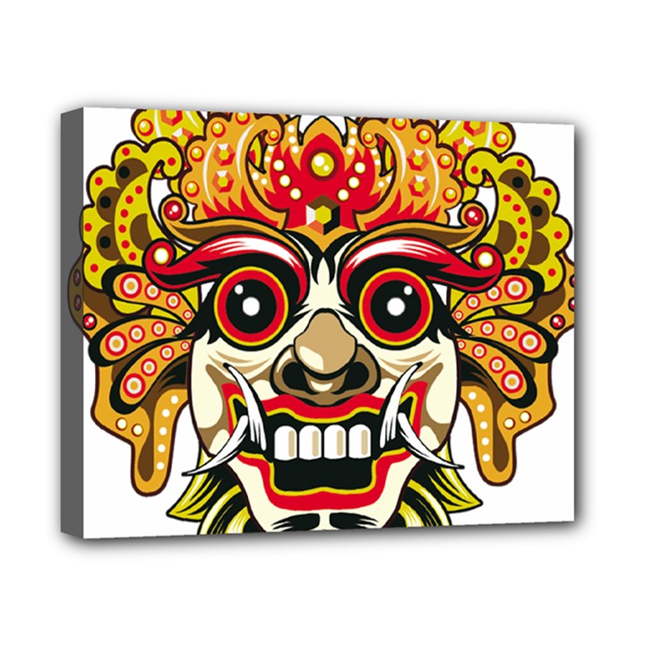 Bali Barong Mask Euclidean Vector Chiefs Face Canvas 10  x 8  (Stretched)