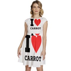I Love Carrots  Cap Sleeve High Waist Dress