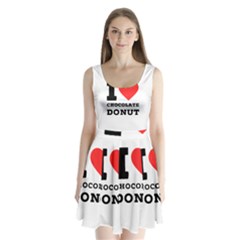 I Love Chocolate Donut Split Back Mini Dress 