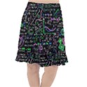 Math-linear-mathematics-education-circle-background Fishtail Chiffon Skirt View1