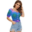 Peacock Feather Fractal Button up blouse View3