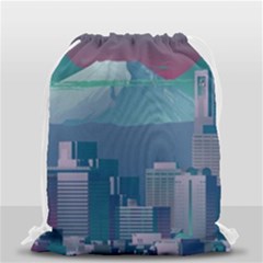 The Sun City Tokyo Japan Volcano Kyscrapers Building Drawstring Bag (small)