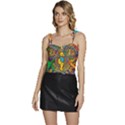 Grateful Dead Pattern Flowy Camisole Tie Up Top View1