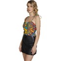 Grateful Dead Pattern Flowy Camisole Tie Up Top View2