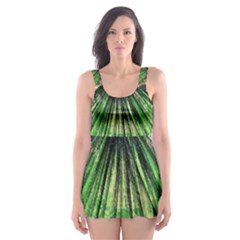 Acrylic Abstract Art Design  Skater Dress Swimsuit