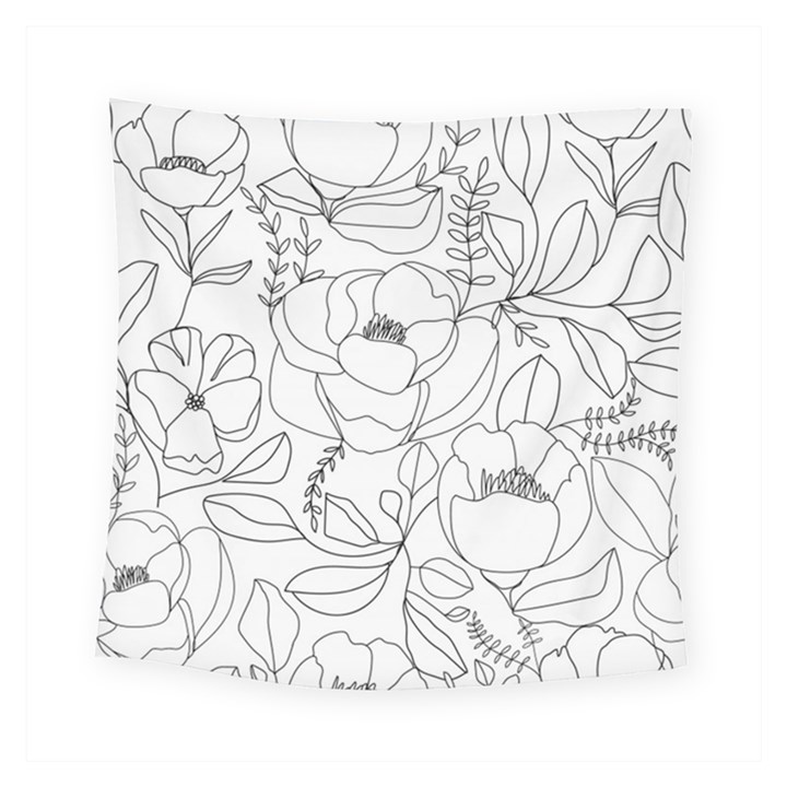 Contemporary-nature-seamless-pattern Square Tapestry (Small)