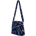 Chains-seamless-pattern Zipper Messenger Bag View2