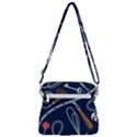 Chains-seamless-pattern Zipper Messenger Bag View3