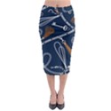 Chains-seamless-pattern Midi Pencil Skirt View1