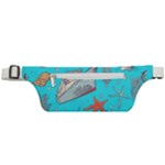 Colored-sketched-sea-elements-pattern-background-sea-life-animals-illustration Active Waist Bag