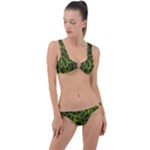 Green-abstract-stippled-repetitive-fashion-seamless-pattern Ring Detail Crop Bikini Set