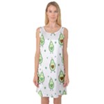 Cute-seamless-pattern-with-avocado-lovers Sleeveless Satin Nightdress