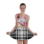 Pixel-background-design-modern-seamless-pattern-plaid-square-texture-fabric-tartan-scottish-textile- Mini Skirt