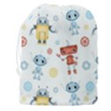 Cute-cartoon-robots-seamless-pattern Drawstring Pouch (3XL) View2