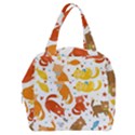 Seamless Pattern With Kittens White Background Boxy Hand Bag View1