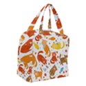 Seamless Pattern With Kittens White Background Boxy Hand Bag View3